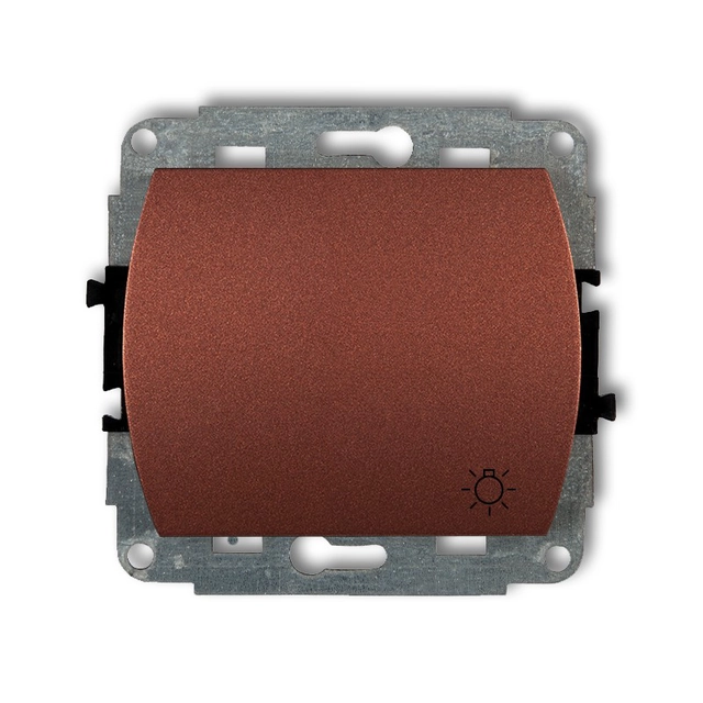 Switch mechanism, light, illuminated brown metallic KARLIK TREND 9WP-5L