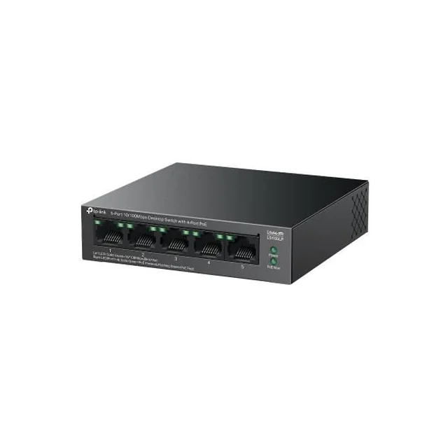 Switch med 5 TP-link-porte LS105LP, 4 PoE-porte 10/100Mbps, uden administration