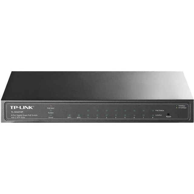 Switch Smart Jetstream 8 porte PoE+ 2 slot SFP TP-Link - TL-SG2210P