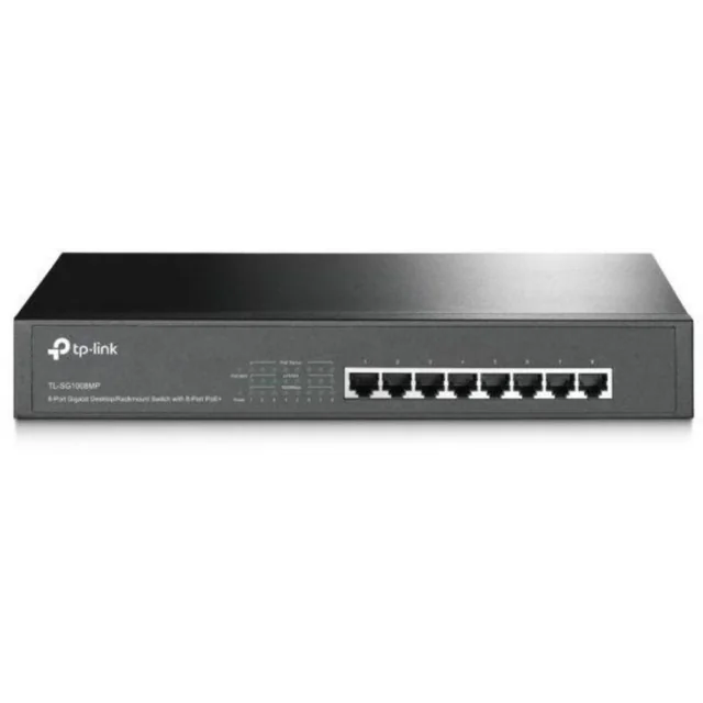 Switch TP-Link 8 Portas PoE+ 16 Gbps 4000 MAC - TL-SG1008MP