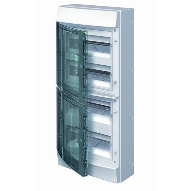 Switchgear MISTRAL65 transparent door 48 modular with N+PE strip