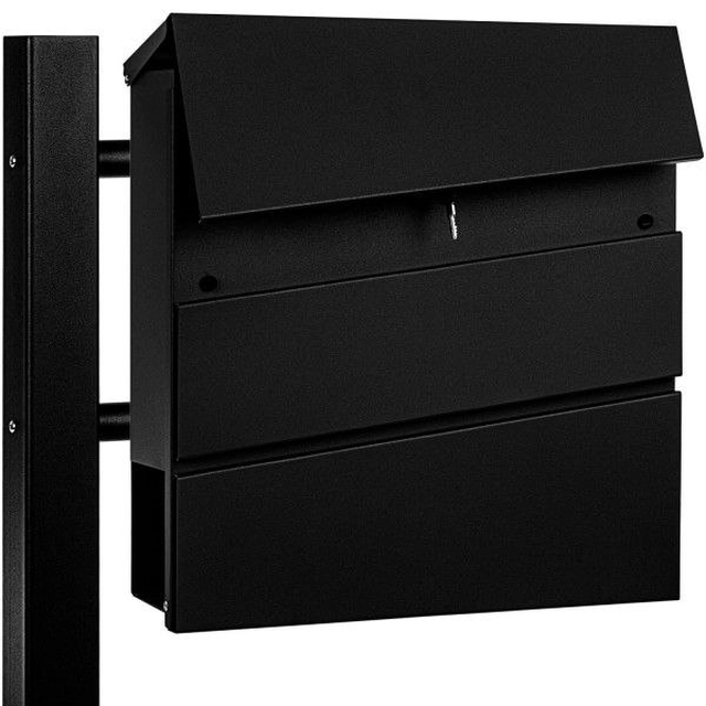 Sydney letterbox standing on one leg, black