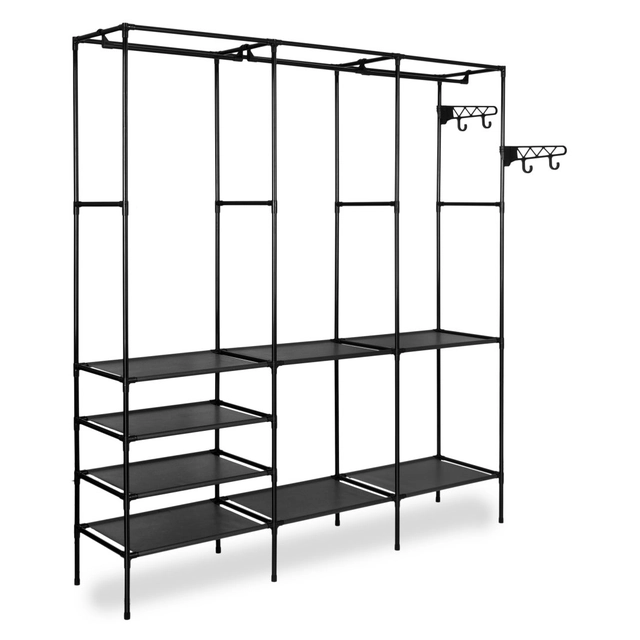 SYNTIA wardrobe with 8 shelves