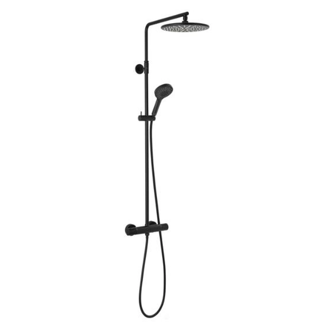 Système de douche thermostatique DAMIXA SILHOUET, noir mat