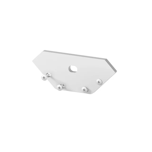 T-LED Capătul profil P3-3 argintiu Varianta: Cu orificiu
