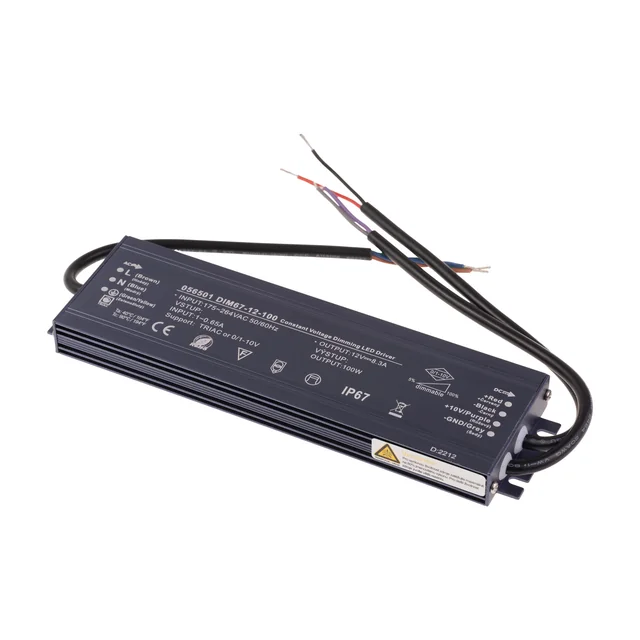 T-LED Dimbare spanningsbron DIM67 12V 100W Variant: Dimbare spanningsbron DIM67 12V 100W