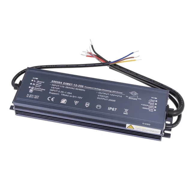 T-LED Dimmable voltage source DIM67 12V 250W Variant: Dimmable voltage source DIM67 12V 250W