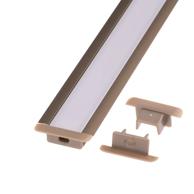 T-LED Extremidade do perfil V5B bronze angular Variante: Extremidade do perfil V5B bronze angular