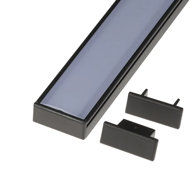 T-LED Extrémité du profil N8C noir Sélection de variante : Complet