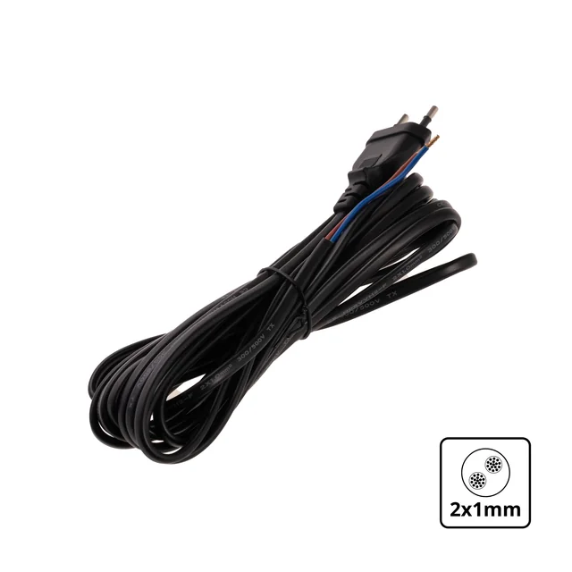 T-LED Flexo kábel 5m 2x1mm2 Változat: Fekete