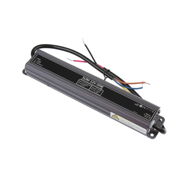 T-LED Fuente LED 12V 50W IP67 SLIM-12V-50W Variante: Fuente LED 12V 50W IP67 SLIM-12V-50W