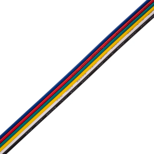 T-LED kabel RGBCCT ploščat 6x0,3 Različica: kabel RGBCCT ploščat 6x0,3