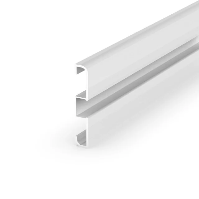 T-LED LED plinth profile P15-1 white Variant: Profile without cover 2m