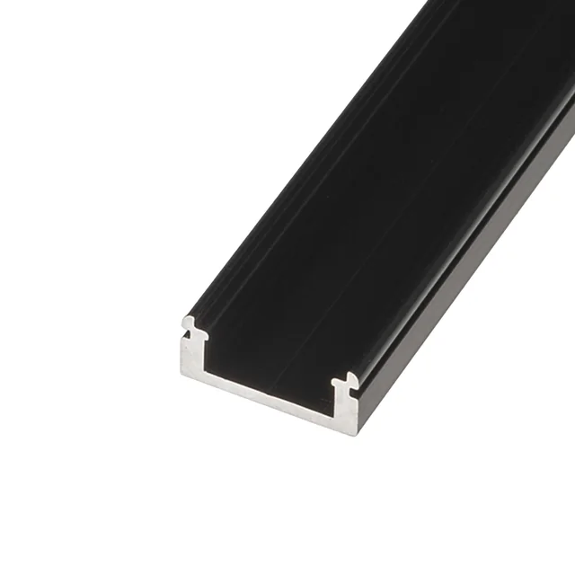 T-LED LED-Profil N8C - Wand schwarz Variante wählbar: Profil ohne Abdeckung 1m