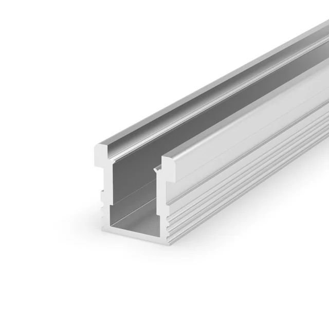 T-LED LED-profil P24-1 gangbar høj sølv Variant: Profil uden dæksel 2m