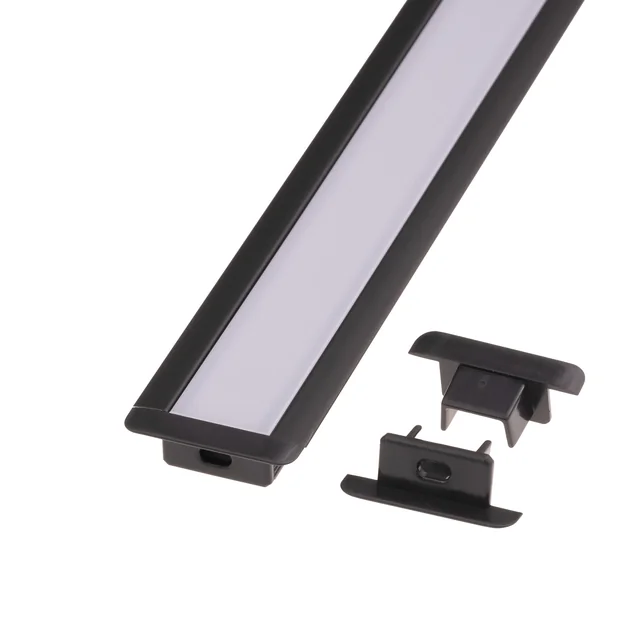 T-LED Profilende V5C schwarz eckig Variante: Profilende V5C schwarz eckig