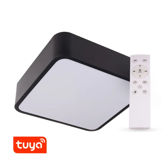 T-LED SMART Tuya Lampada LED RENDO 48W CCT angolare nero Variante: SMART Tuya Lampada LED RENDO 48W CCT angolare nero, Light_Color: CCT