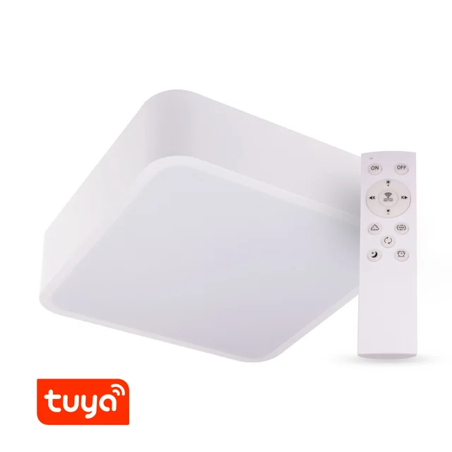 T-LED SMART Tuya Lampe LED RENDO 48W CCT angulaire blanc Variante : SMART Tuya Lampe LED RENDO 48W CCT angulaire blanc, Light_Color : CCT