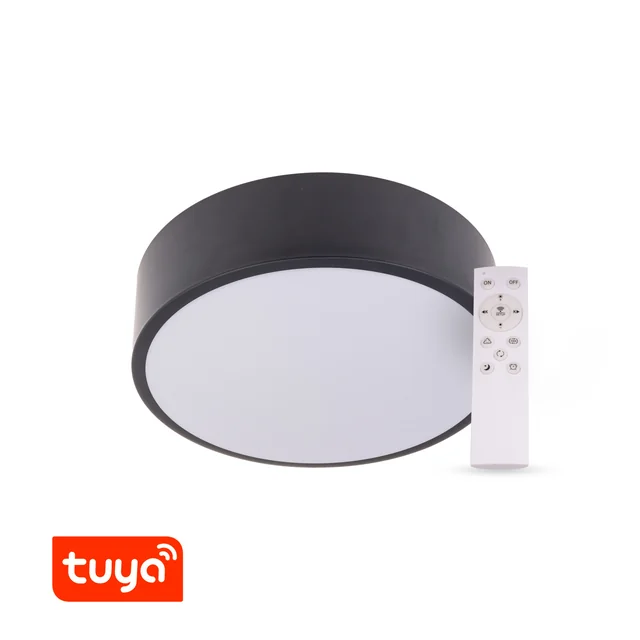 T-LED SMART Tuya LED lámpa RENDO 36W CCT kerek fekete Változat: SMART Tuya LED lámpa RENDO 36W CCT kerek fekete, Light_Color: CCT