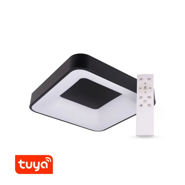 T-LED SMART Tuya LED lámpa ZULU 48W CCT szögletes fekete Változat: SMART Tuya LED lámpa ZULU 48W CCT szögletes fekete