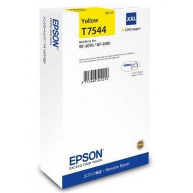 T754440 Ink Cartridge for WorkForce Pro WF-8590, 8090 Printers, EPSON Yellow, 7k