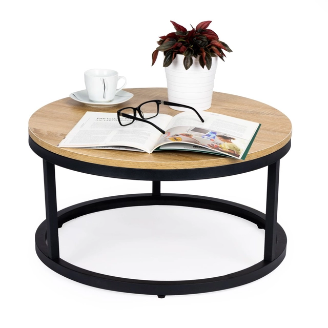 Table basse loft industriel moderne 60 cm ModernHome