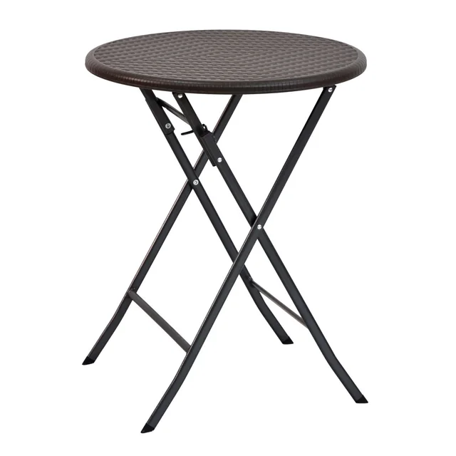 Table basse table de jardin pliable en rotin 60cm