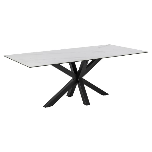 Table blanche céleste 200x100