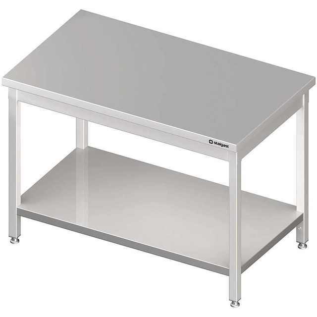 Table centrale avec étagère 800x800x850 mm soudée