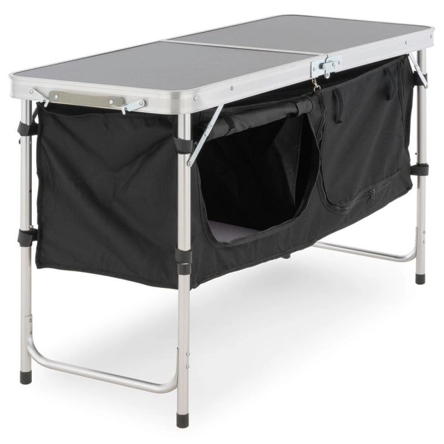 Table de camping multifonctionnelle - 2 conteneurs pliables