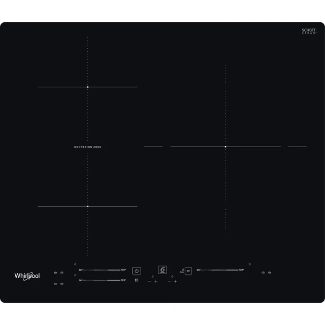 Table de cuisson à induction Whirlpool Corporation WBS5560NE 5700 W 59 cm