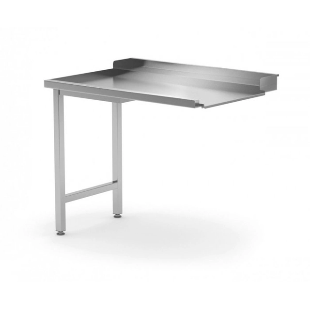 Table de déchargement pour lave-vaisselle sur deux pieds - gauche 1000 x 760 x 850 mm POLGAST 239107-760-L 239107-760-L