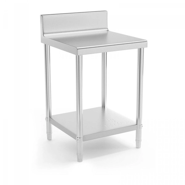 Table de travail - 60 x 60 cm - 150 kg - inox - chant ROYAL 10011355 RCAT-60/60-N