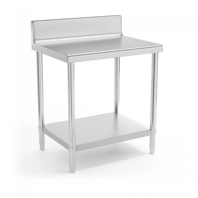 Table de travail - 80 x 60 cm - 190 kg - inox - chant ROYAL CATERING 10011356 RCAT-80/60-N