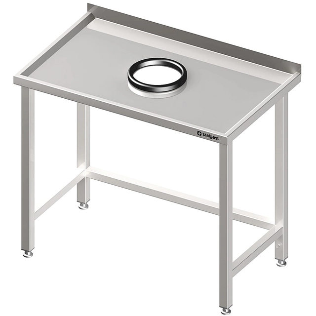 Table de travail en acier inoxydable 140x60 - Trou Stalgast droit