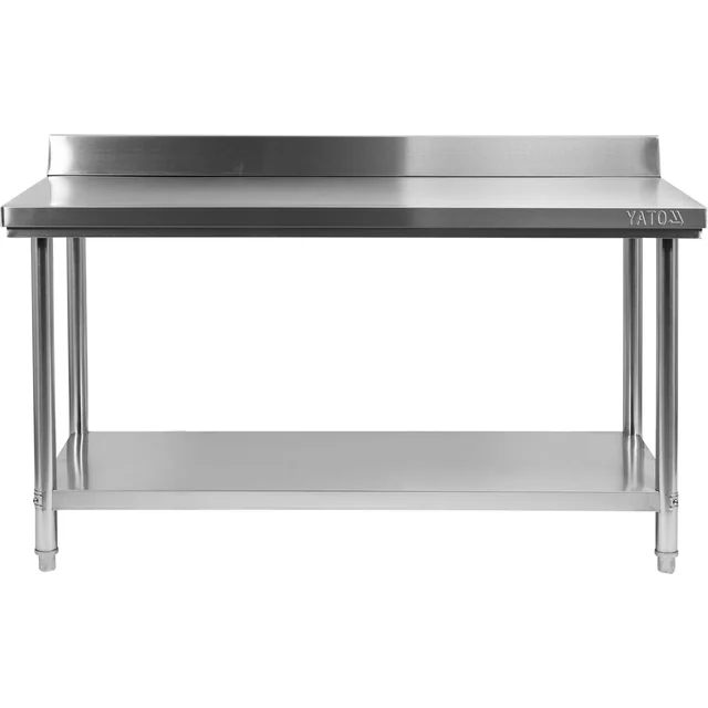 TABLE MURALE PLIABLE AVEC ÉTAGÈRE 1500x600xH850+100MM YATO | YG-09024