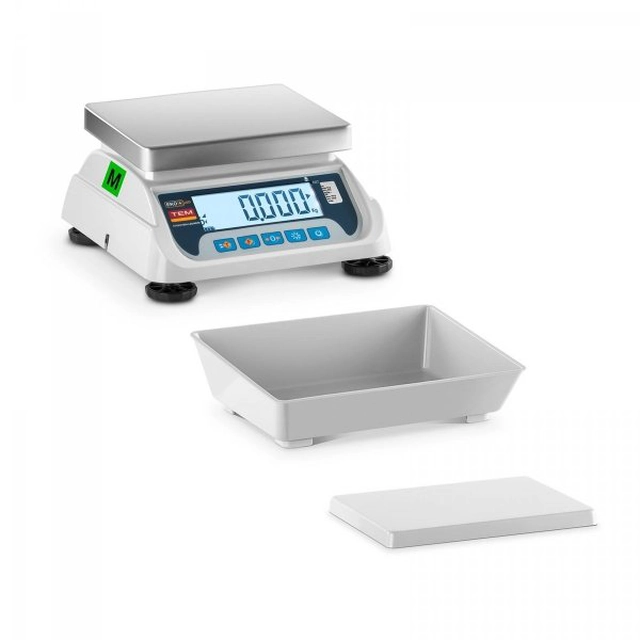 TABLE SCALE WITH LEGALIZATION 15 kg / 5 g - 2 PLATFORMS TEM 10200042 TEKO + LCD15C-B1
