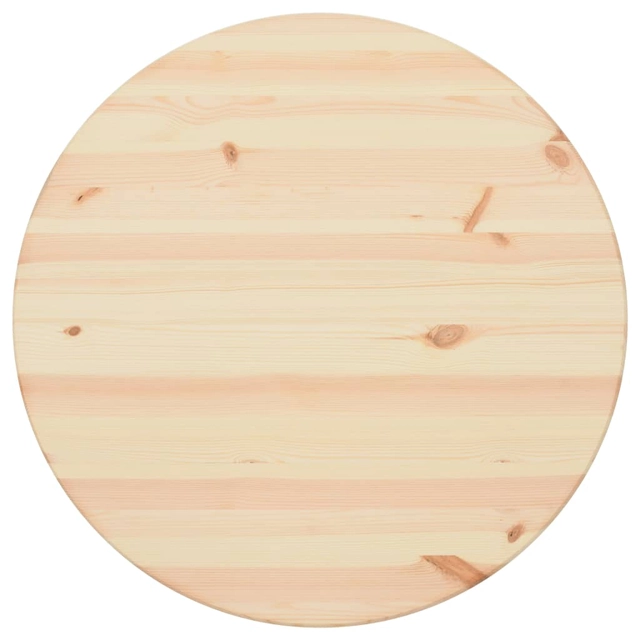 Table top, natural pine wood, round, 25 mm, 80 cm