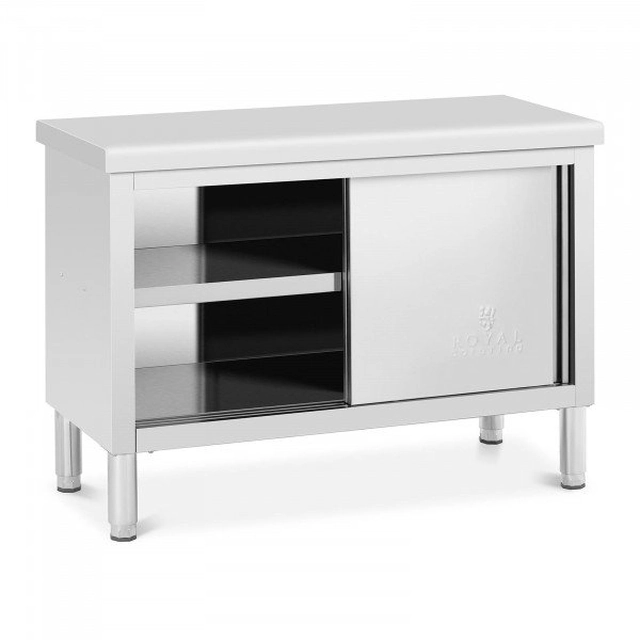 Table traiteur en inox - 120 x 50 cm - capacité de charge 330 kg - Royal Catering ROYAL CATERING 10012541 RCAT-120/50-WT