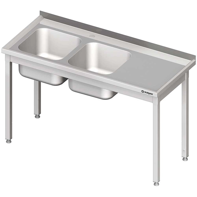 Table With 2 Sinks (L) 140x60 Stalgast