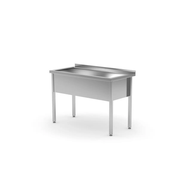 Table with a single-chamber pool - welded, dimensions 1000 x 700 x 850mm