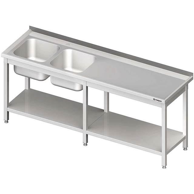 Table with sink 2-kom.(L),z shelf 2000x700x850 mm