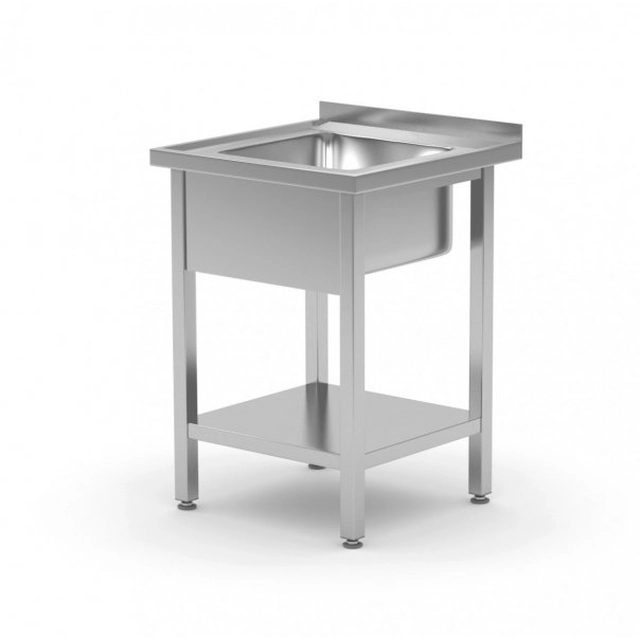 Table with sink and shelf 600 x 600 x 850 mm POLGAST 212066 212066