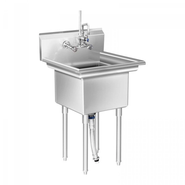 Table with sink - compartment 450 x 450 x 300 mm ROYAL CATERING 10010412 RCHS-7