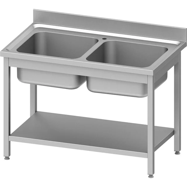 Table with sink Gastronomic sink 2-Komorowy 100x70x85 Stalgast 954587100