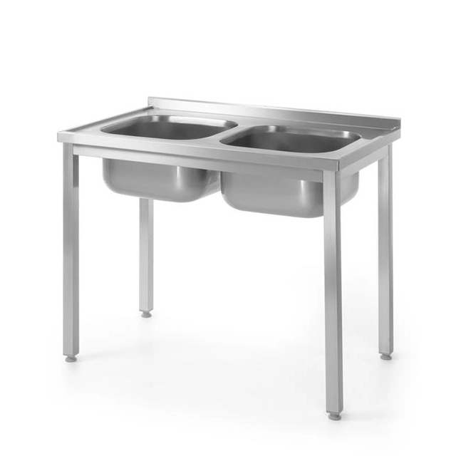 Table with two sinks - bolted