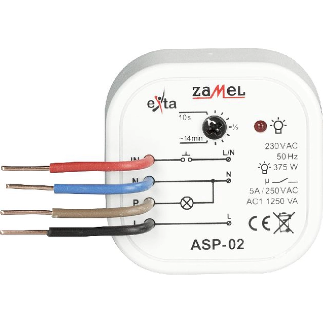 Таймер за стълбище Zamel 230V AC ASP-02 (EXT10000014)