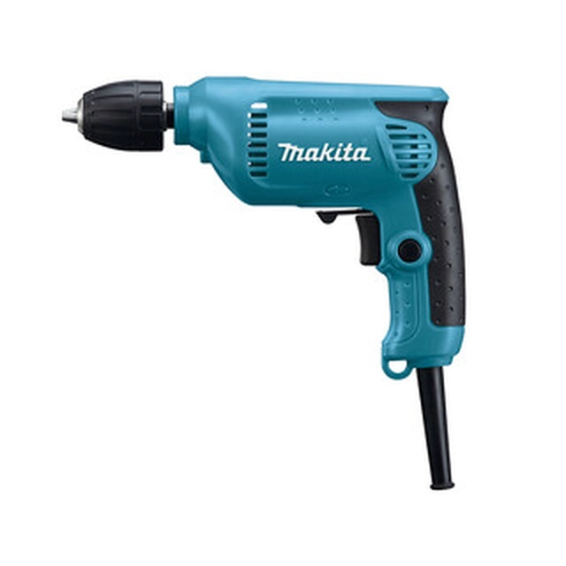 Taladro eléctrico Makita 6413 con mandril 230 V | 450 W | 3400 RPM | Mandril 1,5 - 10 mm | En metal 10 mm | En una caja de cartón