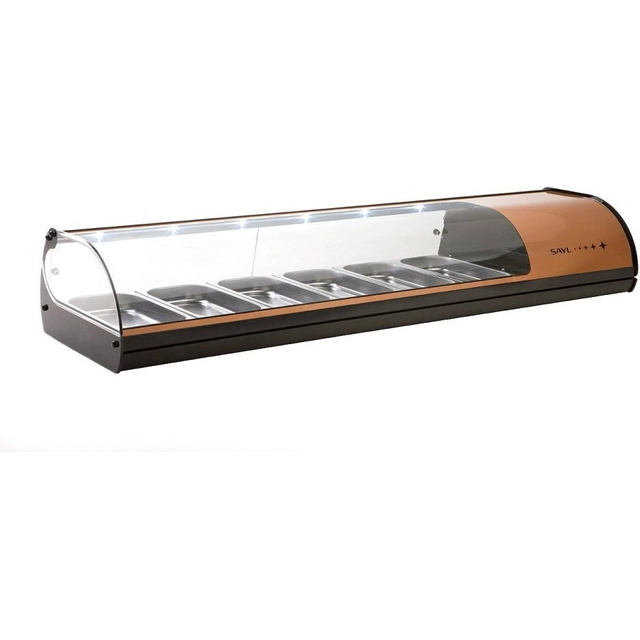 Tapas Refrigerated Display Case 6x Gn 1/3 Brown Sayl V6e