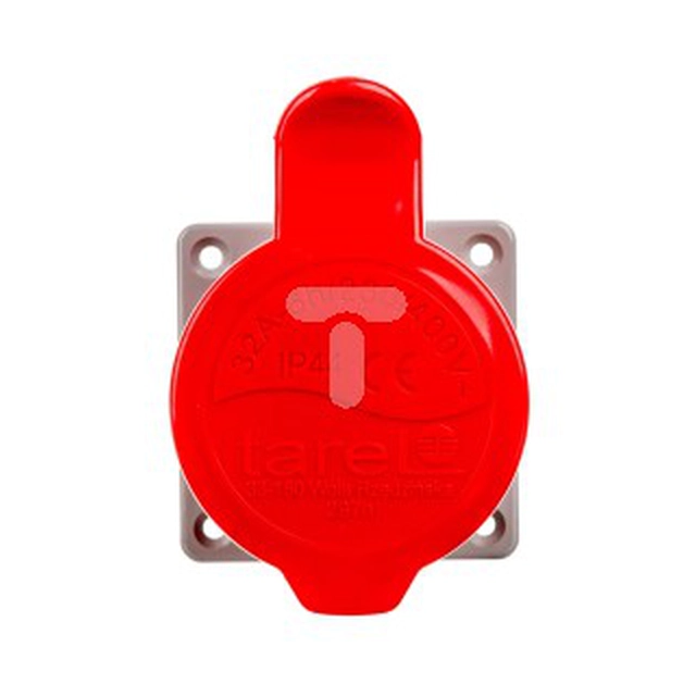 Tarel Isolating panel socket 5P 32A 400V red IP44